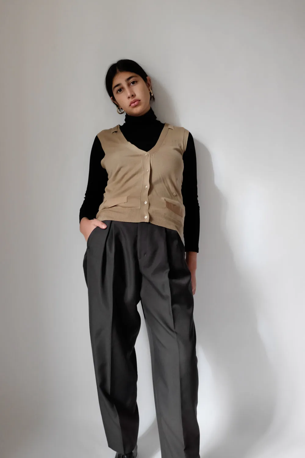 0063_BY MALENE BIRGER BEIGE CASHMERE SILK VEST