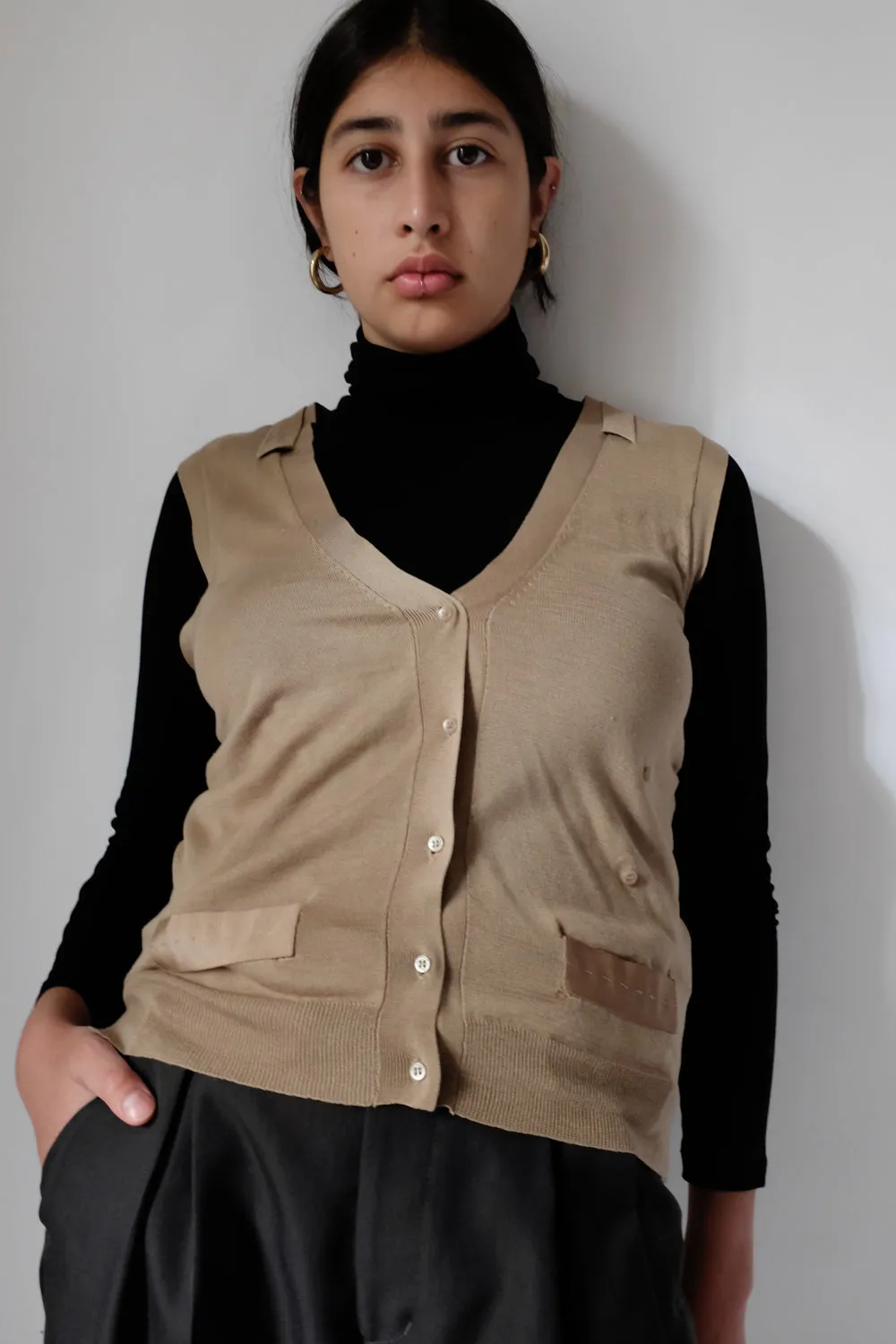 0063_BY MALENE BIRGER BEIGE CASHMERE SILK VEST