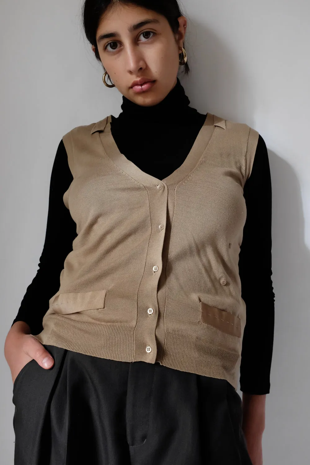 0063_BY MALENE BIRGER BEIGE CASHMERE SILK VEST