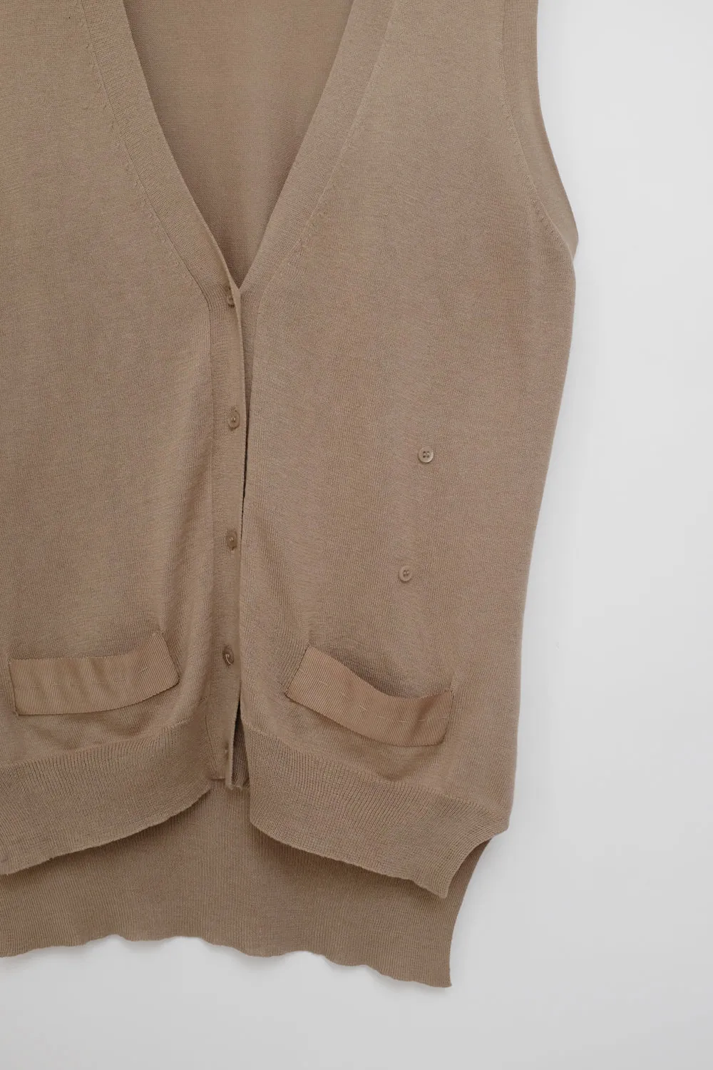 0063_BY MALENE BIRGER BEIGE CASHMERE SILK VEST