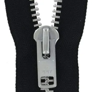 #10 Metal, Black, 36" YKK Separating Jacket Zipper with Aluminum Teeth, #9JK-36-BLK-N