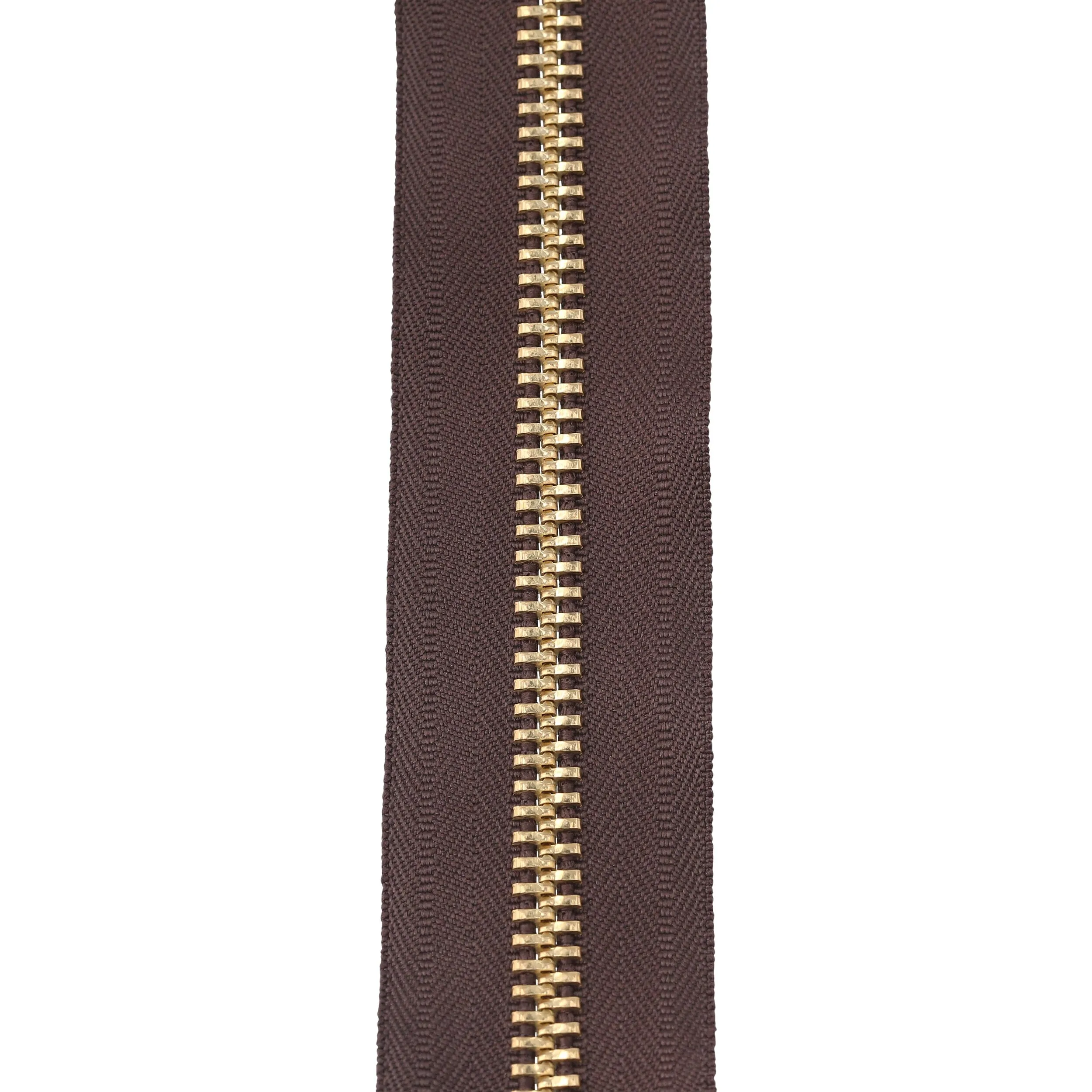 #10 Metal, Brown, 20" YKK Separating Jacket Zipper with Brass Teeth, #9JK-20-BRO-B