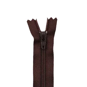 #2.5 Coil, Brown, 7" YKK Closed End Zipper, Nylon, #705-7-BRO
