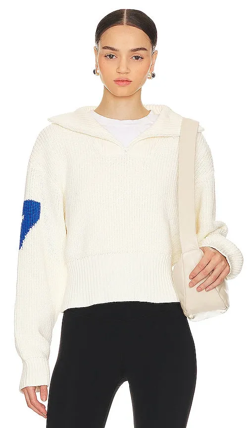 7 Days Active Half Zip Cropped Sweatshirt in White