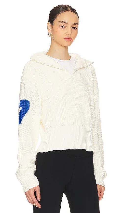 7 Days Active Half Zip Cropped Sweatshirt in White