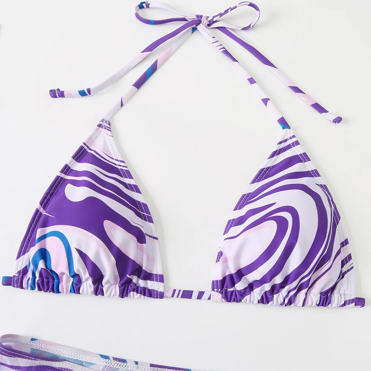 Bali Dreams 3-teiliges Bikini-Set mit Cover-Up-Rock 