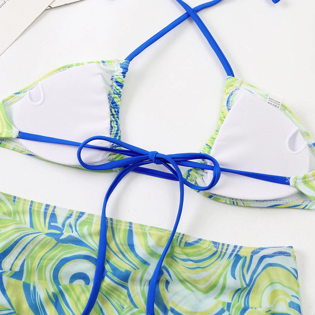 Bali Dreams 3-teiliges Bikini-Set mit Cover-Up-Rock 