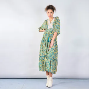 Bohemian maxi dress with lace detail wholesale