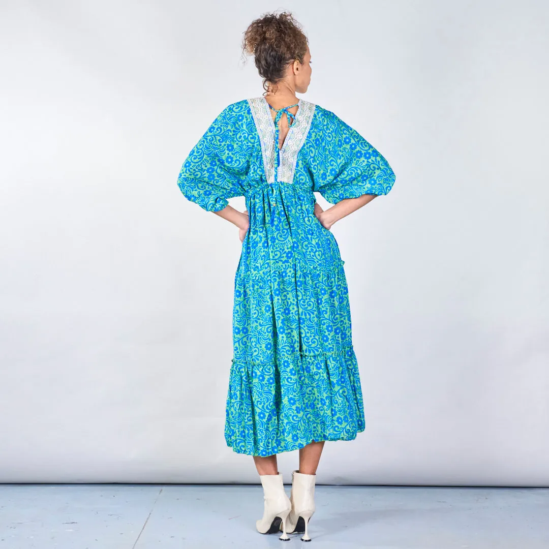 Bohemian maxi dress with lace detail wholesale