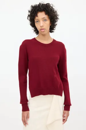 Burgundy Cashmere Triomphe Sweater