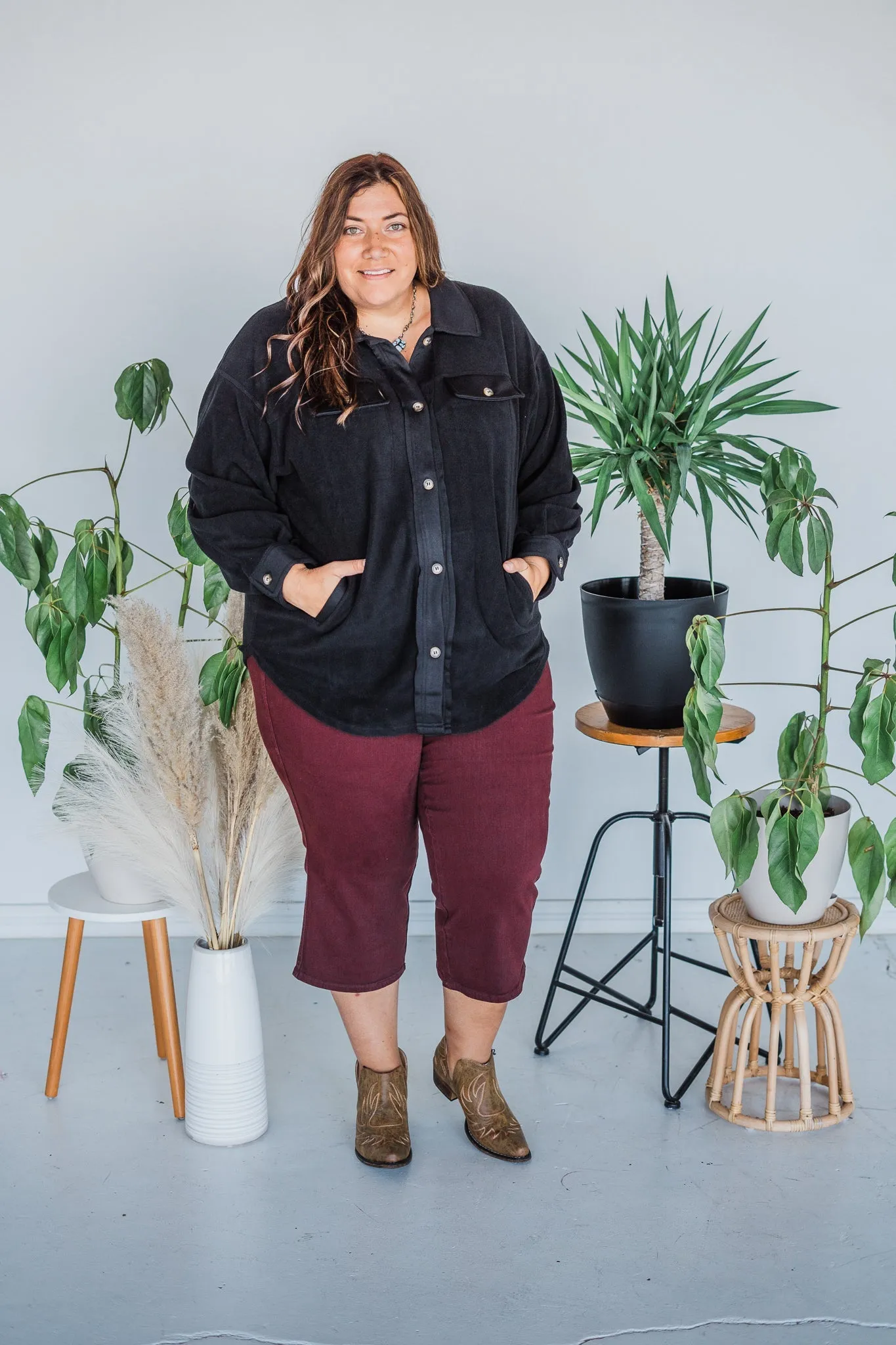 Button Front Shacket FINAL SALE