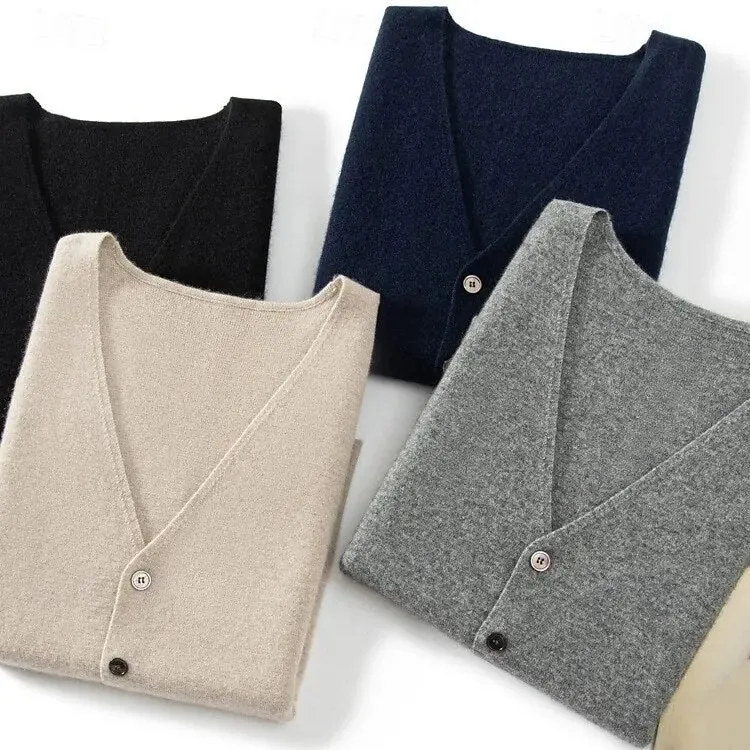 Cashmere Cardigan Vest  - Cross & Crown