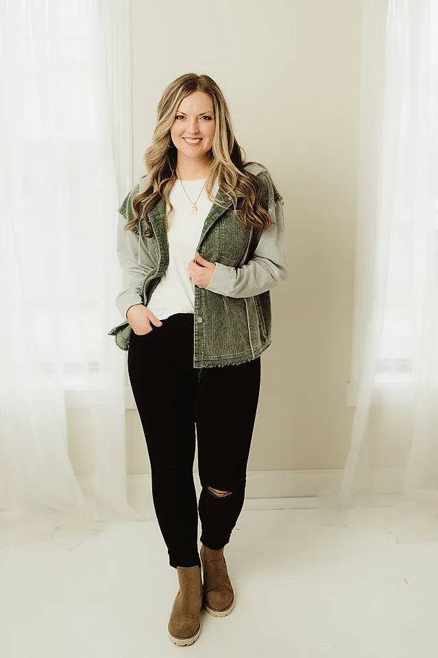 Corduroy Hood Jacket
