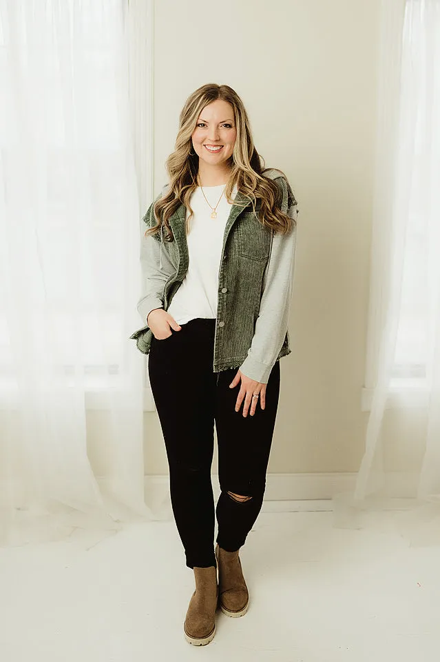Corduroy Hood Jacket