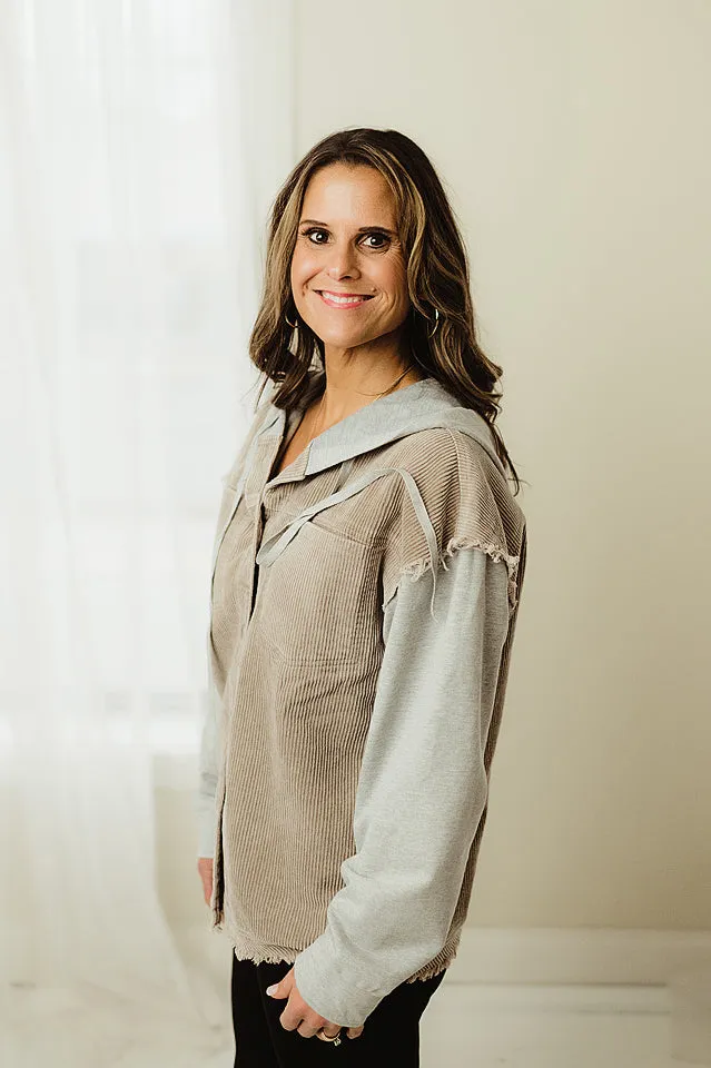Corduroy Hood Jacket