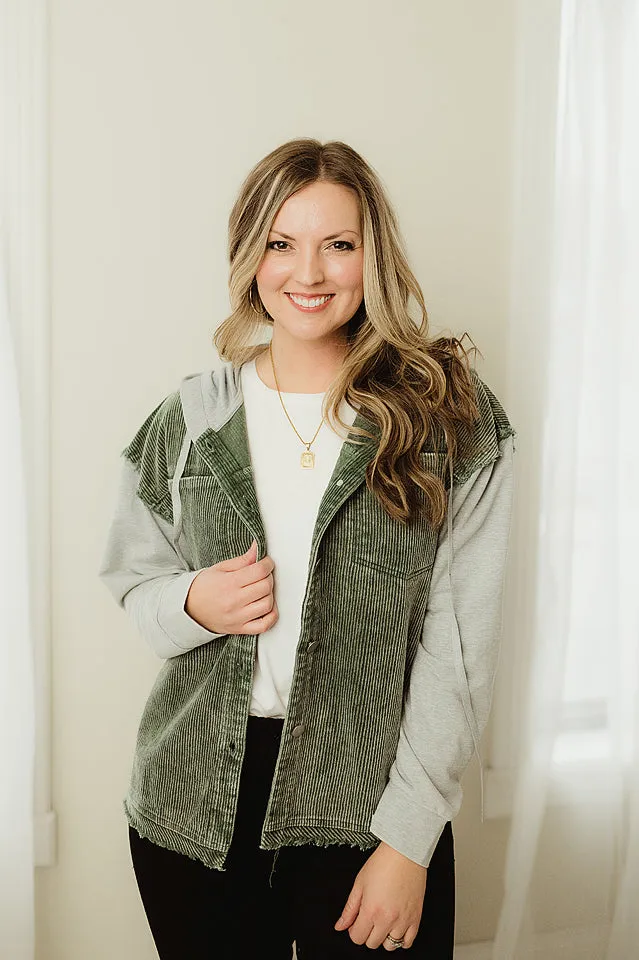 Corduroy Hood Jacket