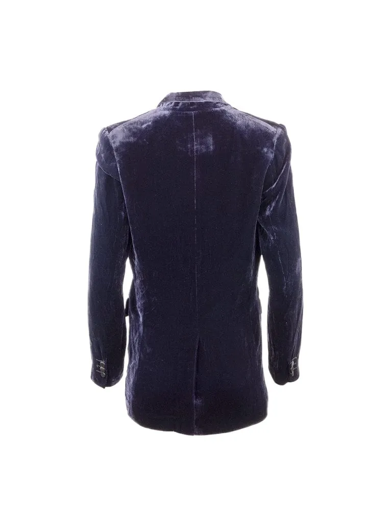 Deep Purple Velour Look Blazer