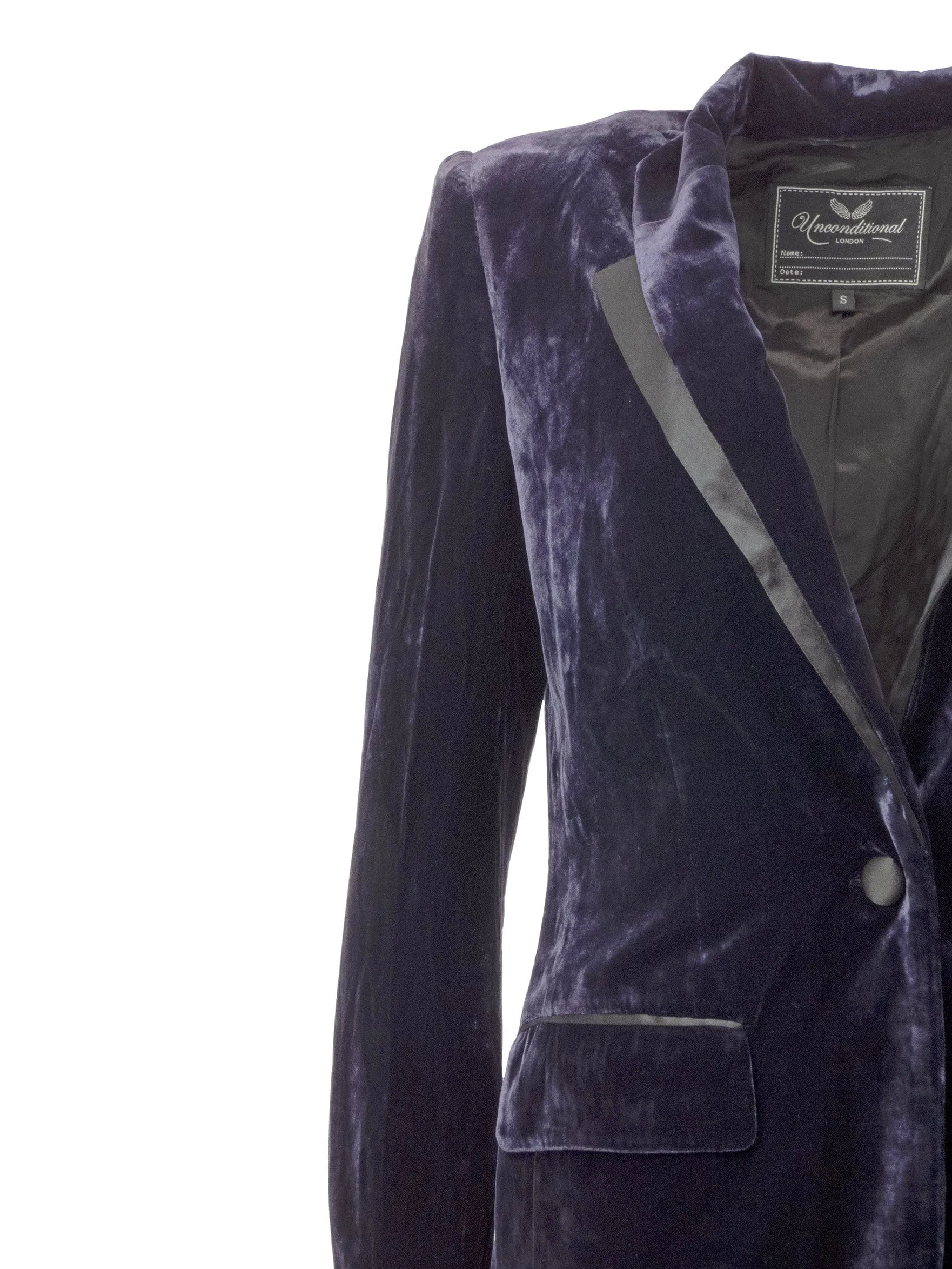 Deep Purple Velour Look Blazer
