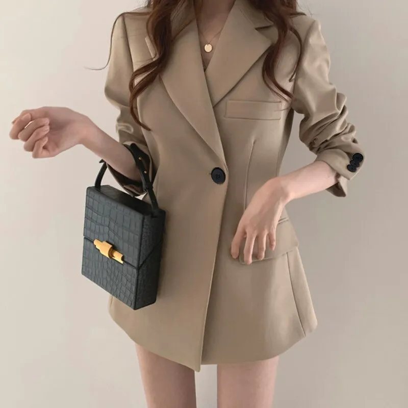 DressBetty - Solid Color Korean Version Design Blazer