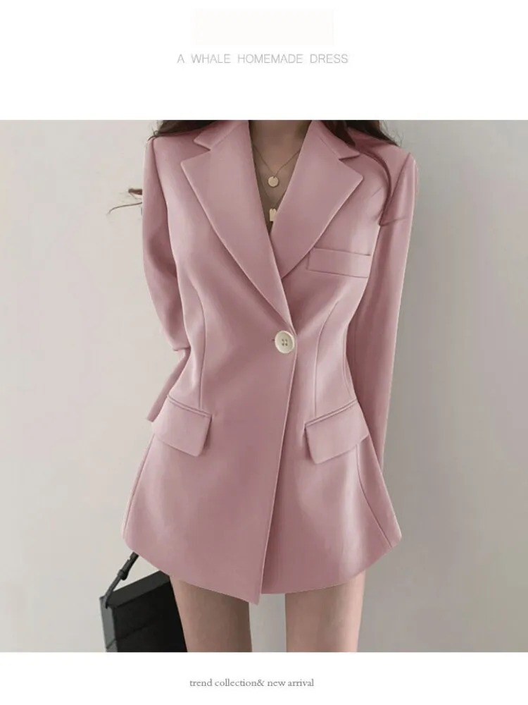DressBetty - Solid Color Korean Version Design Blazer