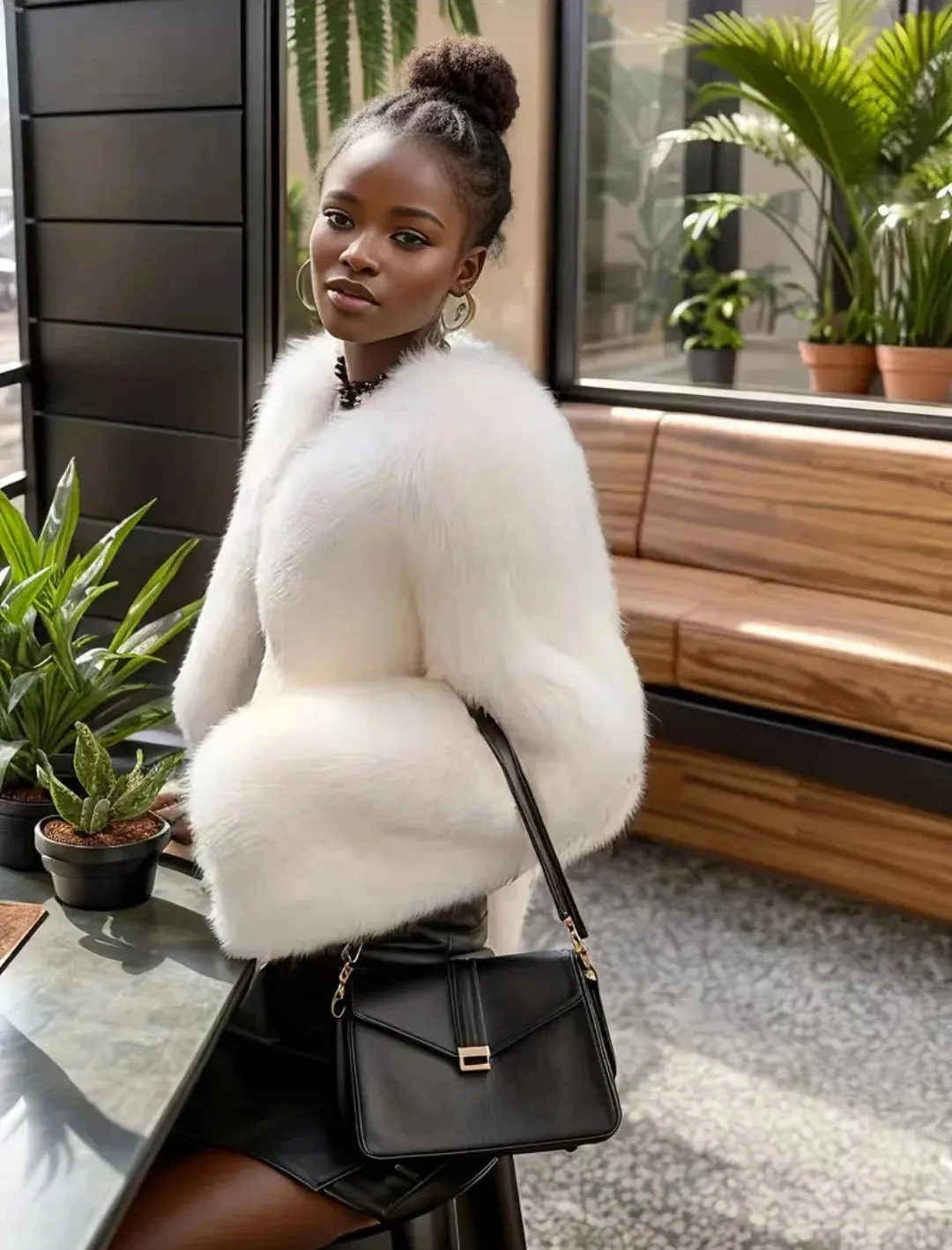 EM Elegant Imitation faux jacket