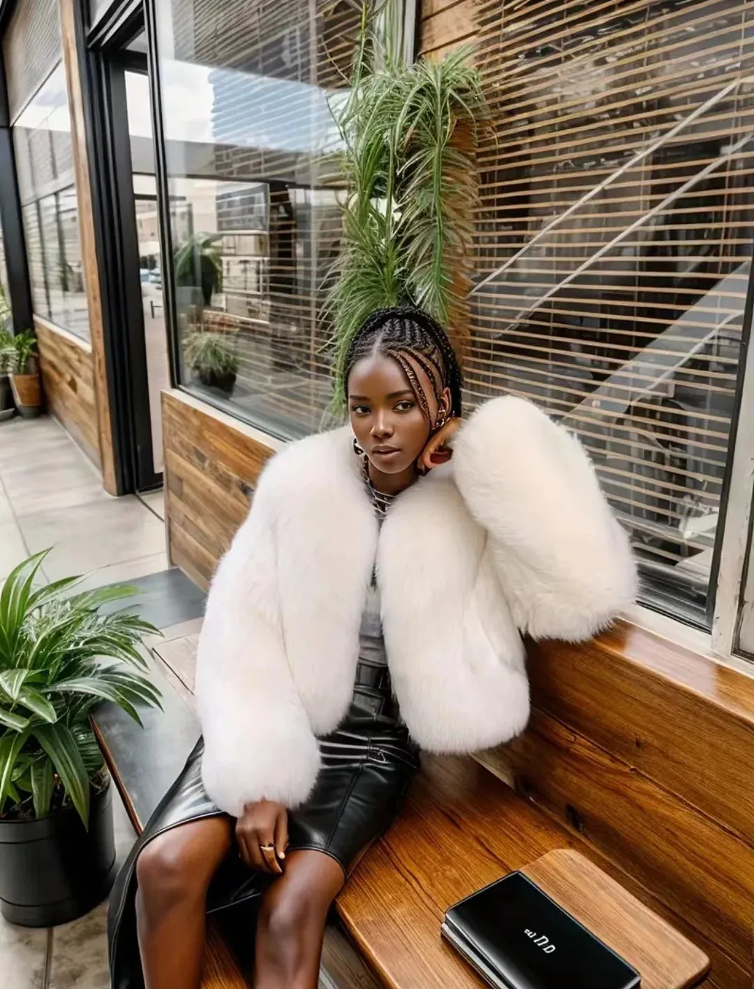 EM Elegant Imitation faux jacket