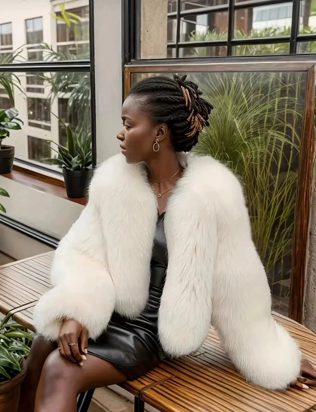 EM Elegant Imitation faux jacket