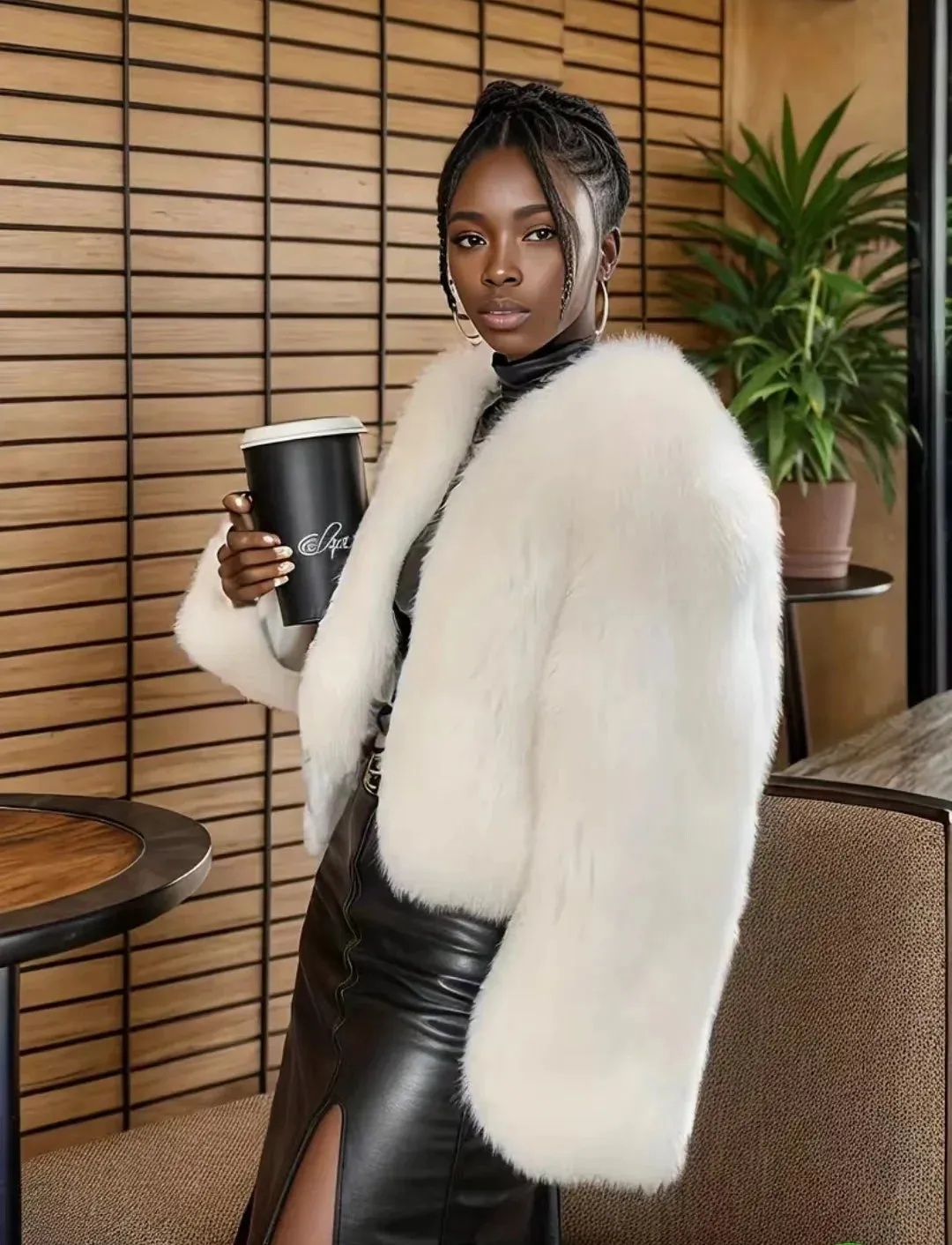EM Elegant Imitation faux jacket