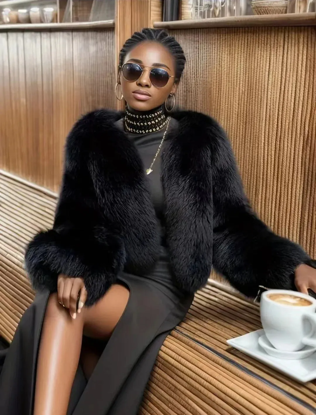 EM Elegant Imitation faux jacket