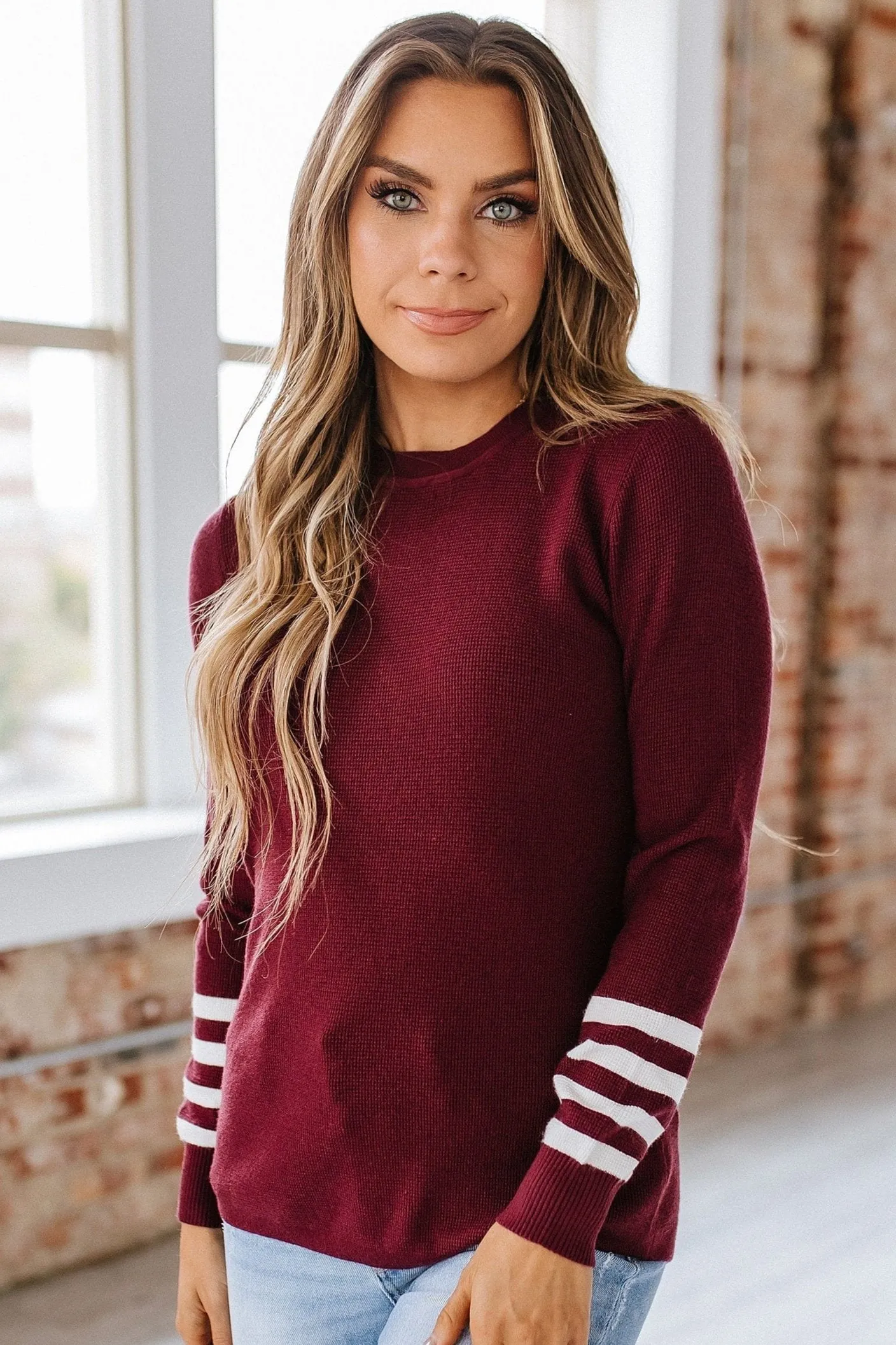 Emelia Crew Neck Knit Sweater | DROPSHIP