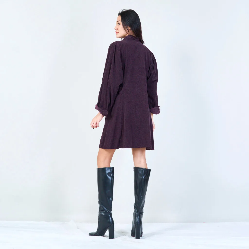 Flowy animal print tunic shirt dress wholesale