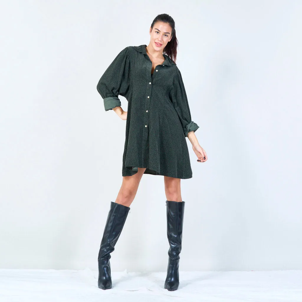 Flowy animal print tunic shirt dress wholesale
