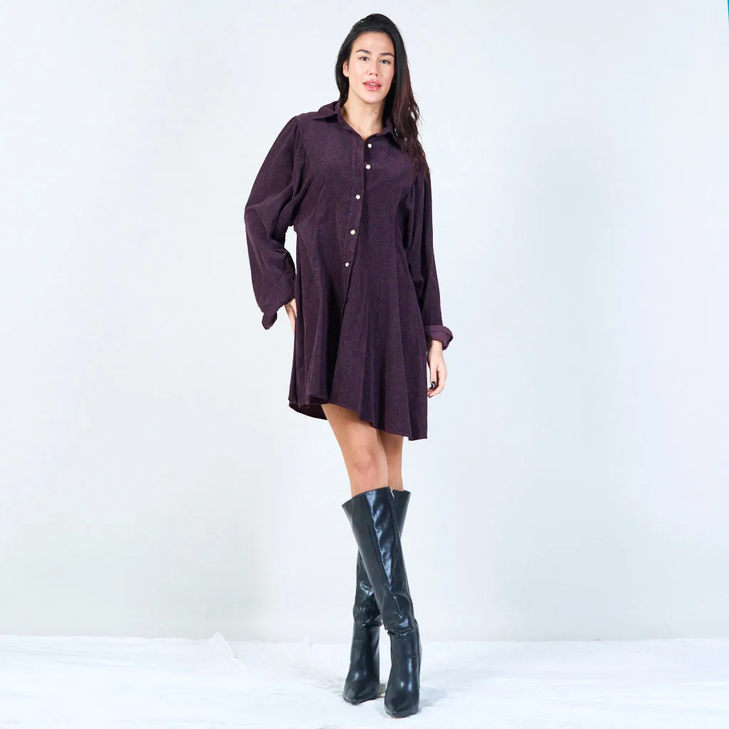 Flowy animal print tunic shirt dress wholesale