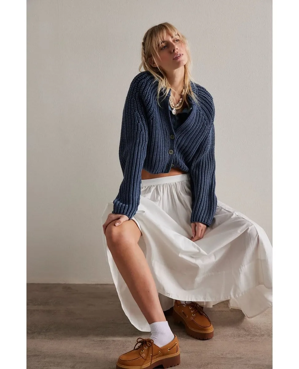 Free People Sweet Nothing Cardi Navy