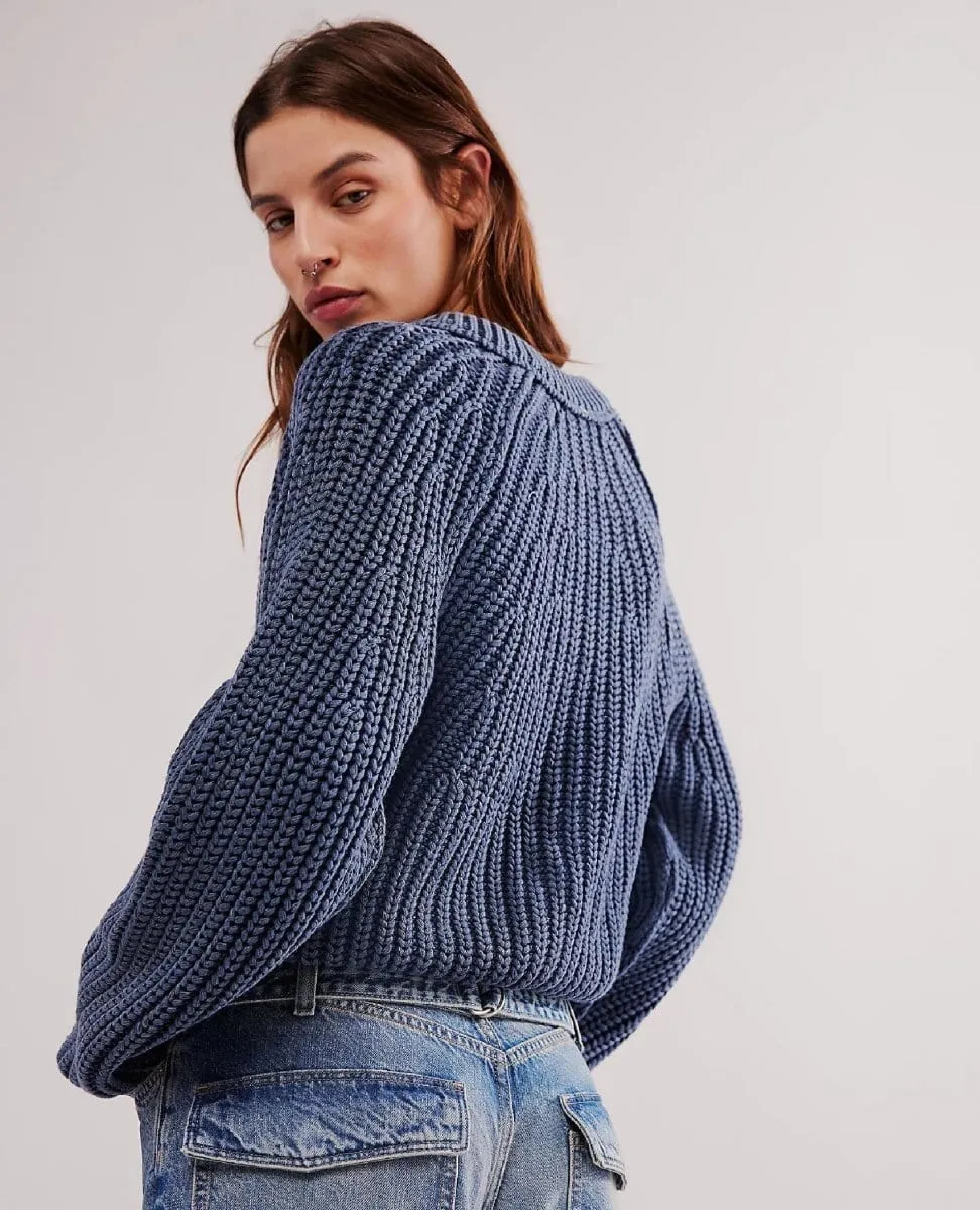 Free People Sweet Nothing Cardi Navy