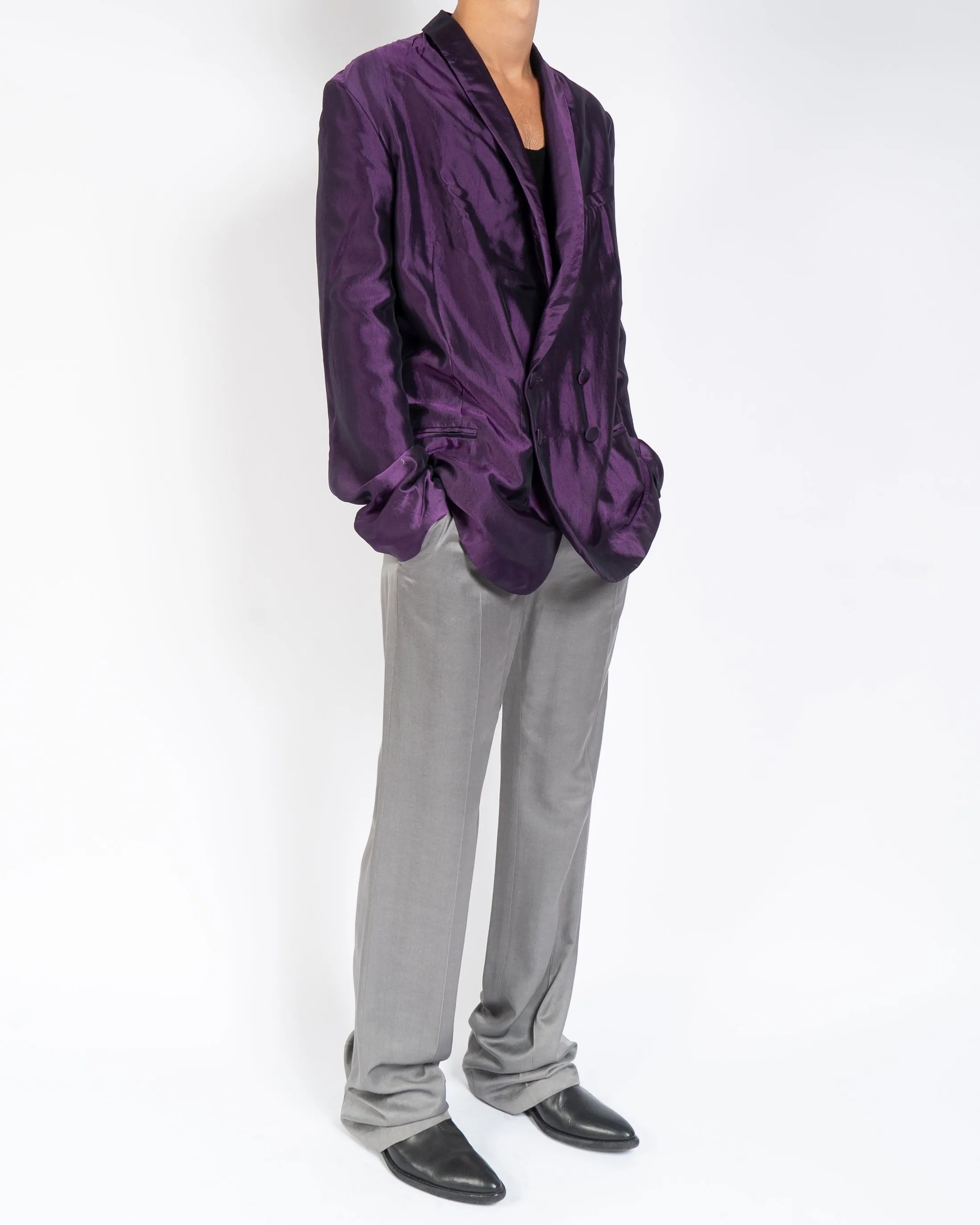 FW16 Purple Silk Blazer 1 of 1  Sample