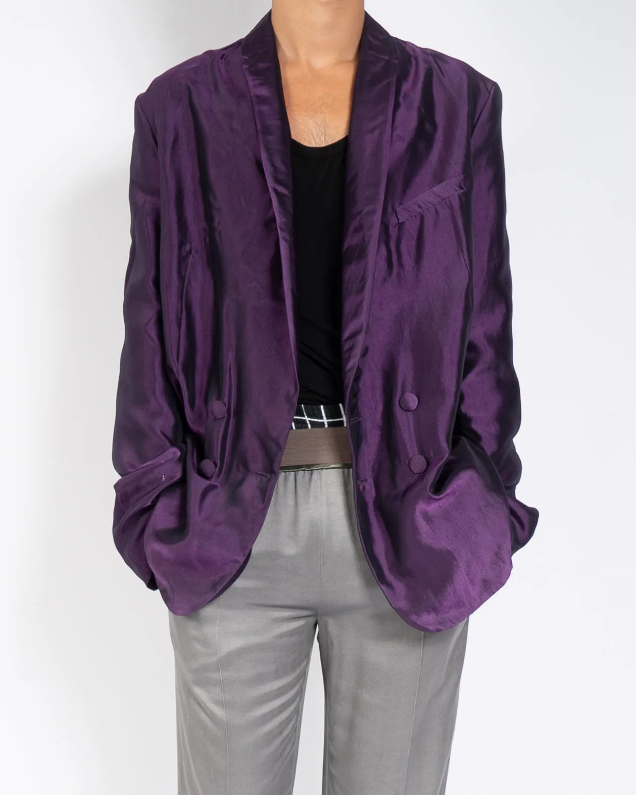 FW16 Purple Silk Blazer 1 of 1  Sample