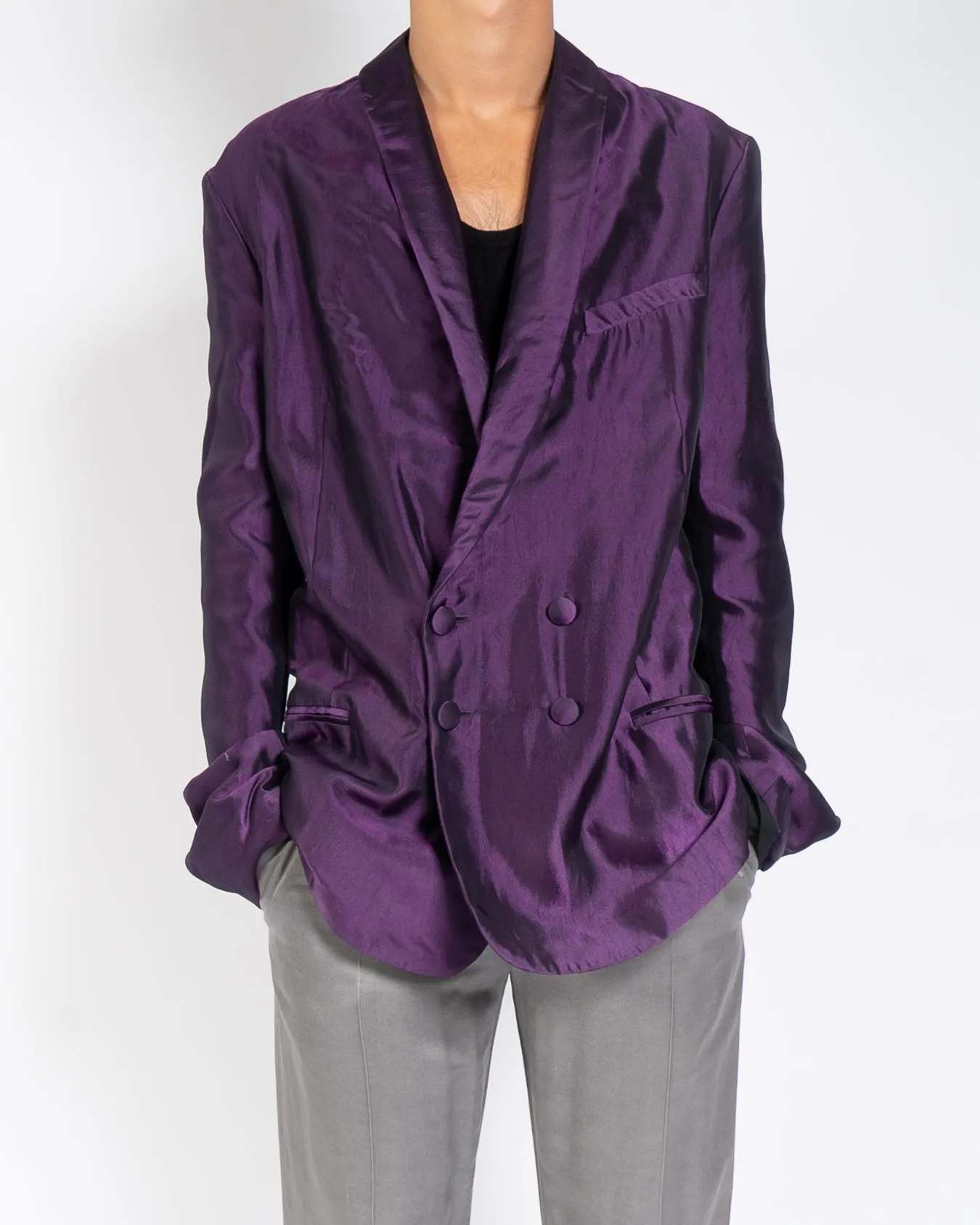 FW16 Purple Silk Blazer 1 of 1  Sample