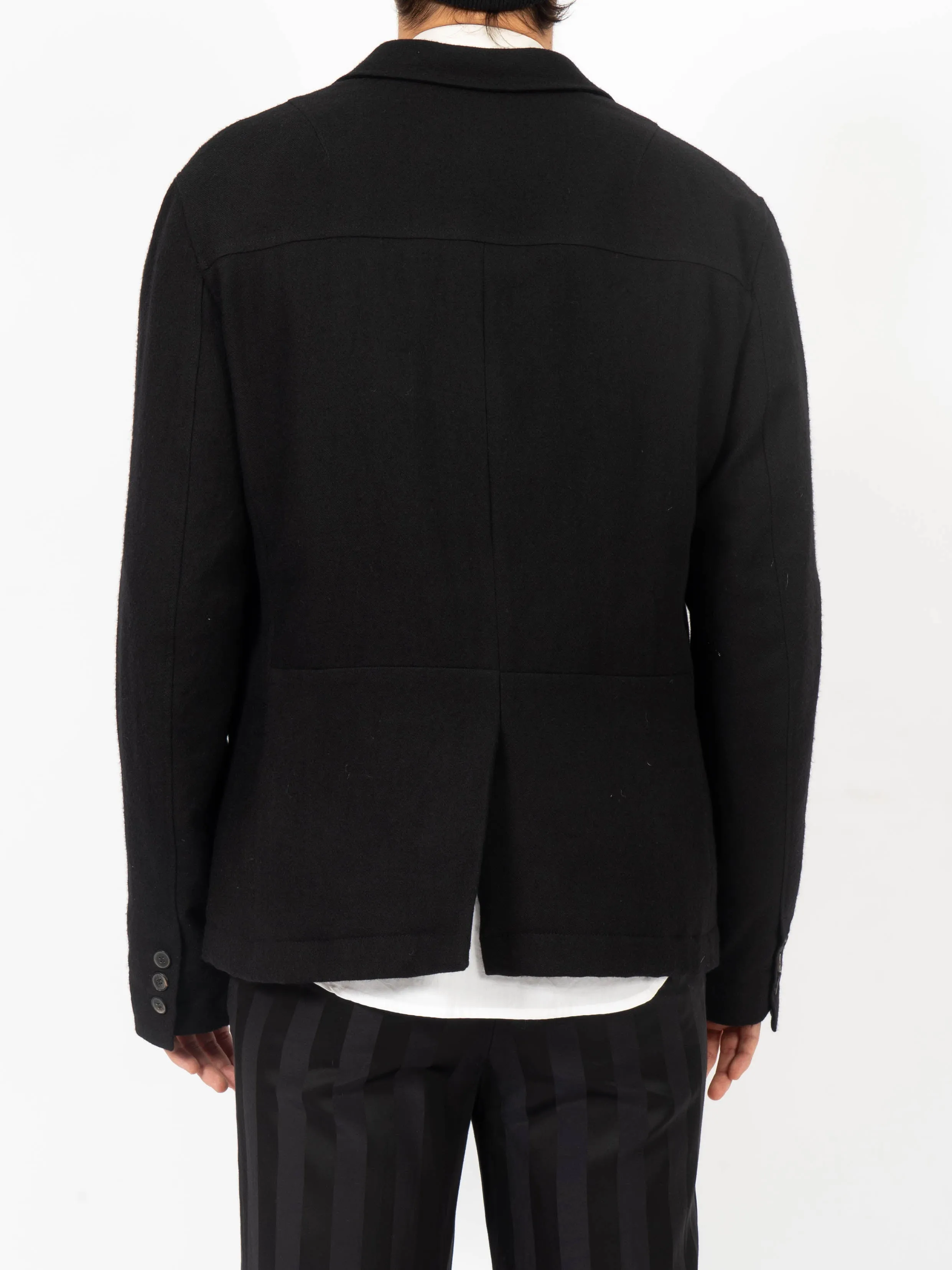 FW19 Black Cotton Blazer