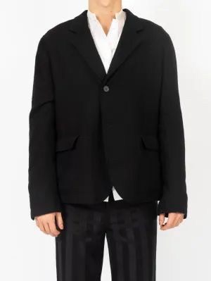 FW19 Black Cotton Blazer