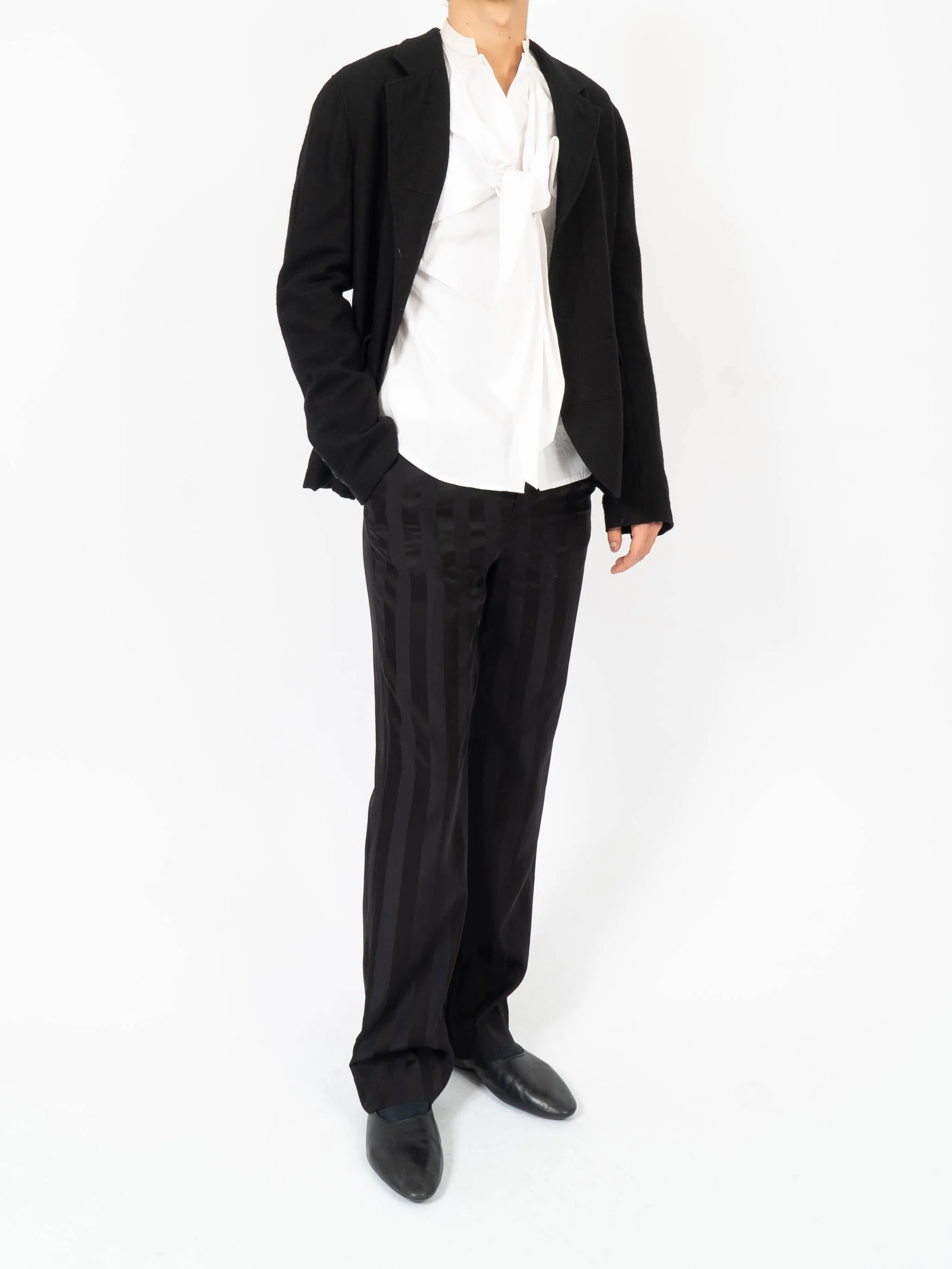 FW19 Black Cotton Blazer