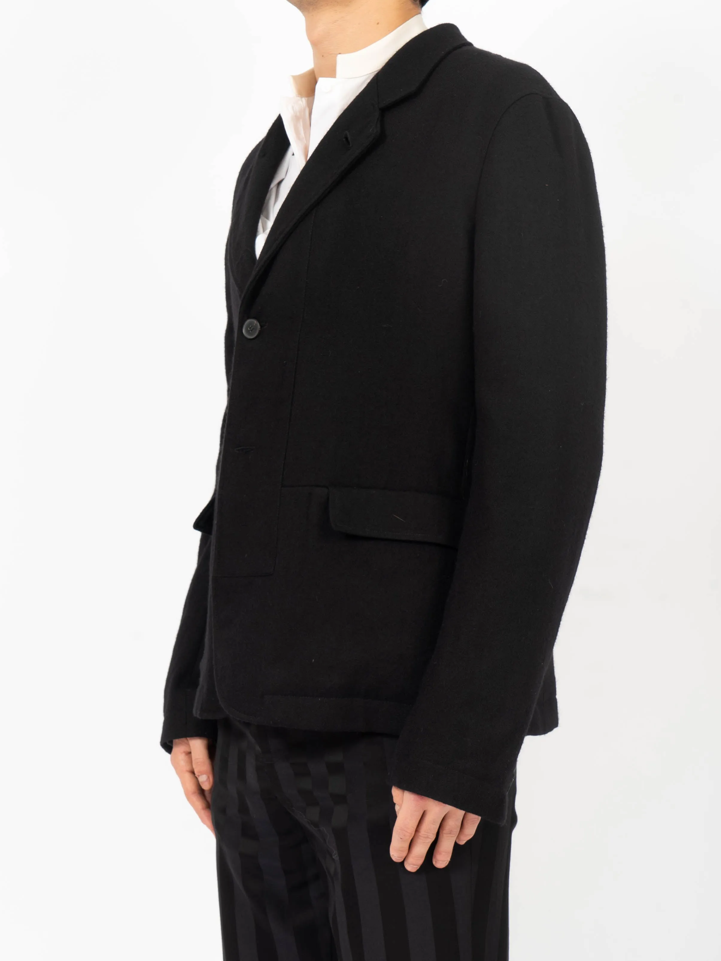 FW19 Black Cotton Blazer