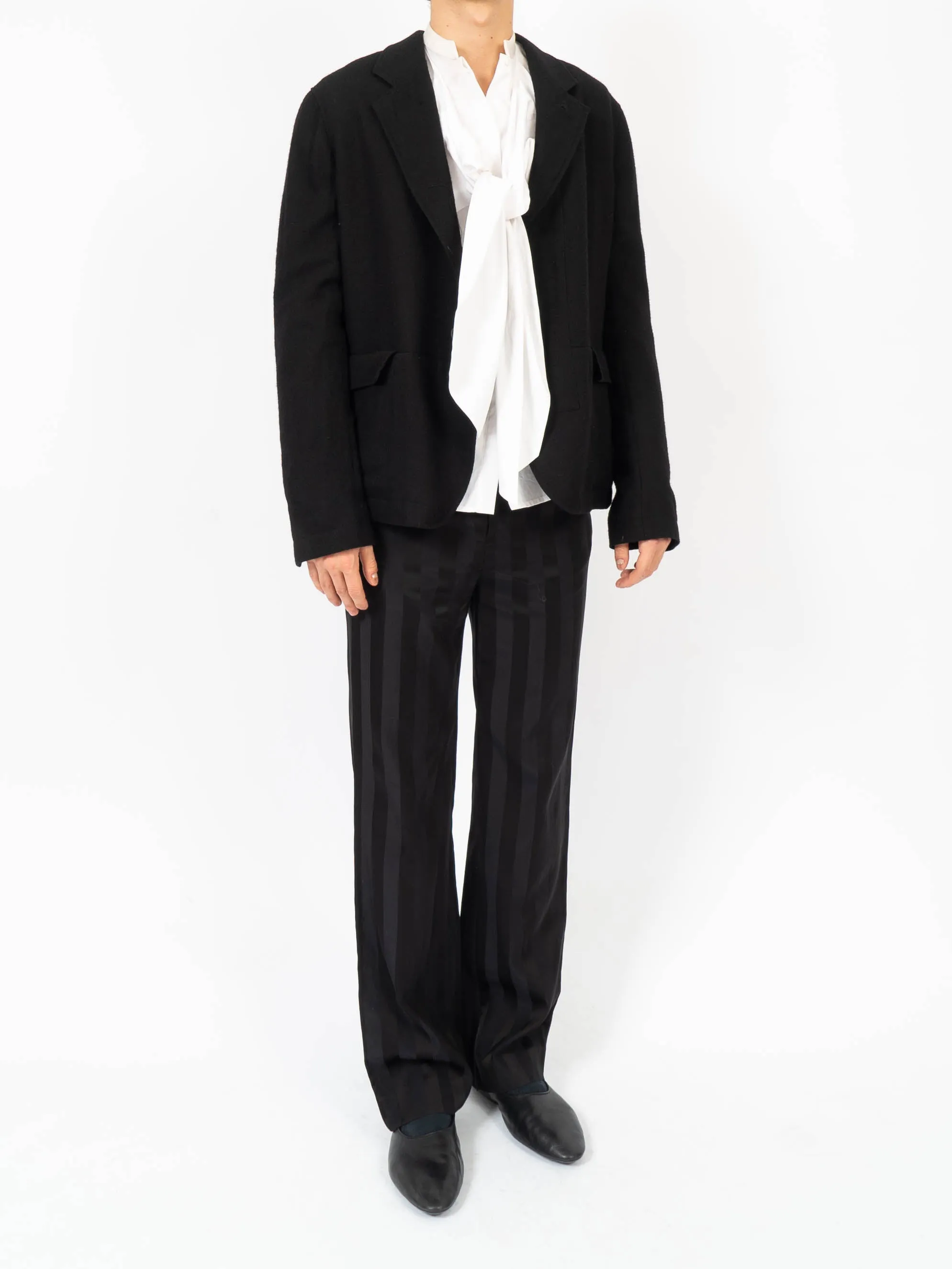 FW19 Black Cotton Blazer