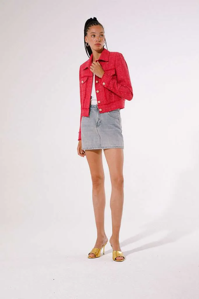 GoaGoa Leska Hot Pink Chanel Like Tweed Jacket