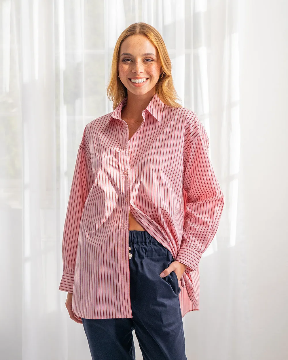 Harlem Oversized Shirt - Pink