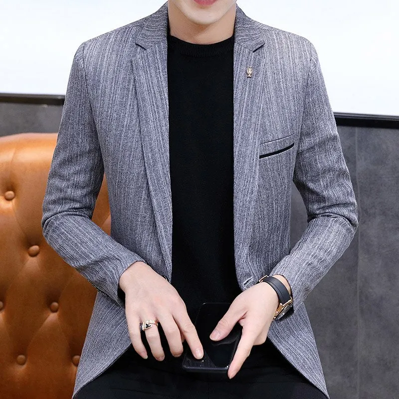 High Quality 5XL Blazer Elegant British Style Slim Simple Business Fashion Casual Interview Party Men's Formal Suit Jacket