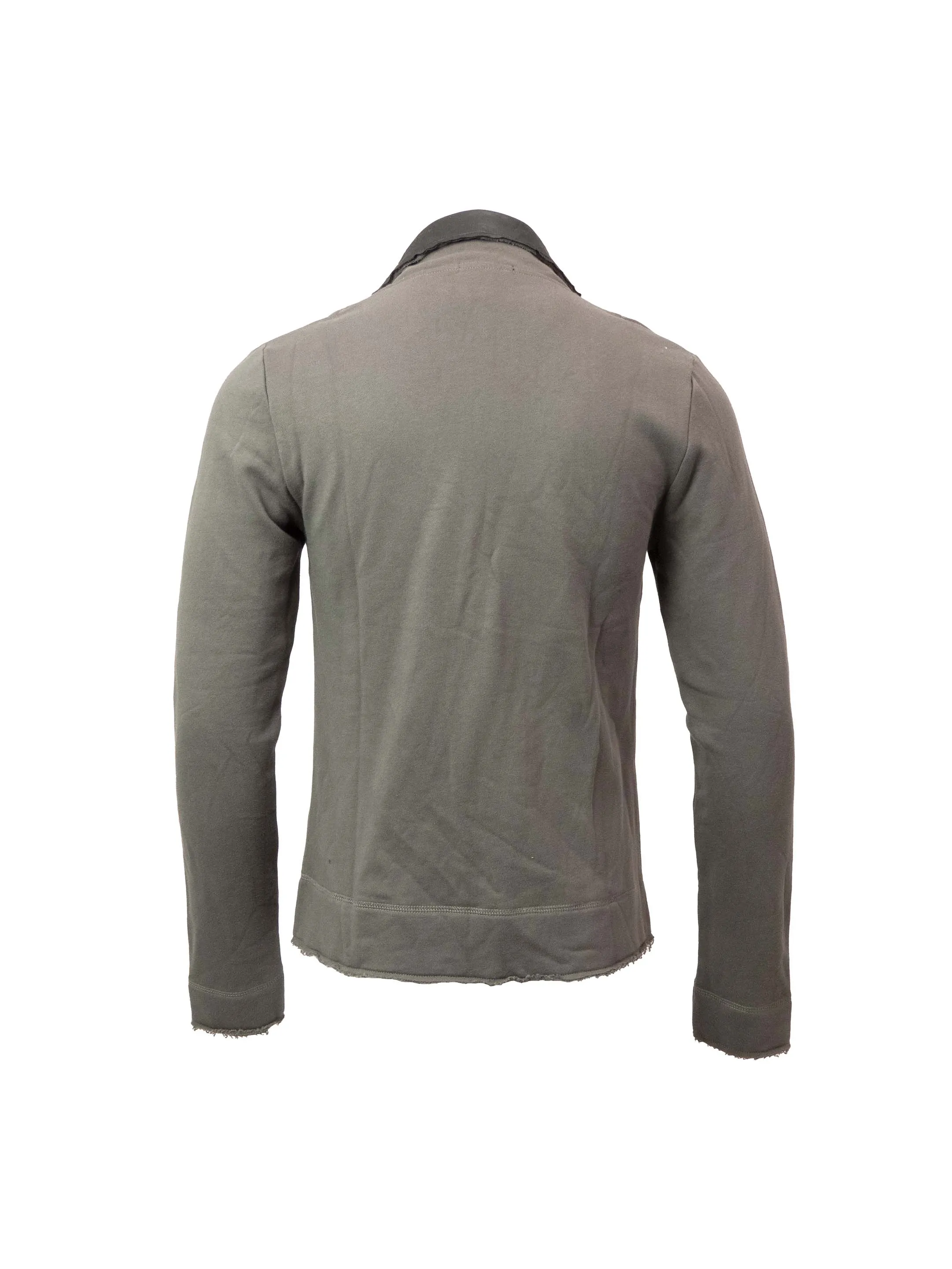 Jersey Blazer with Leather-Look Detailing