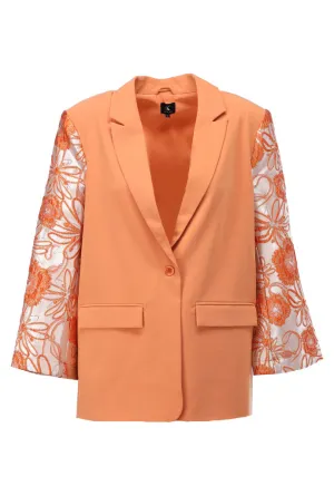K-design - Blazer in kimono stijl (A610Coral gold)