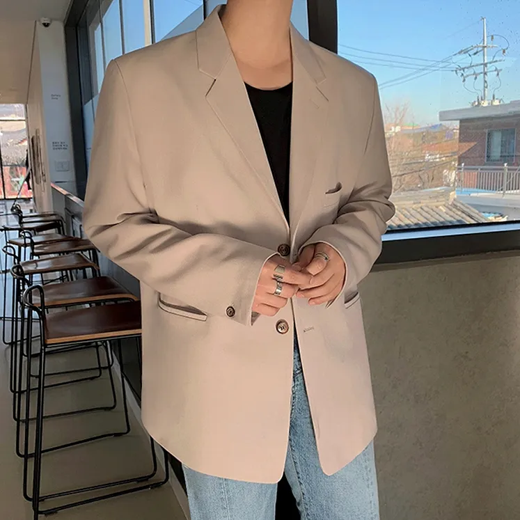 [Korean Style] 2 Colors Single-breasted Suit Jackets