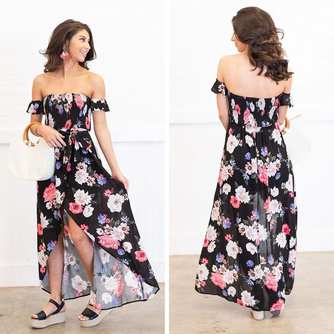 Let's Get Away Maxi Dress, Black
